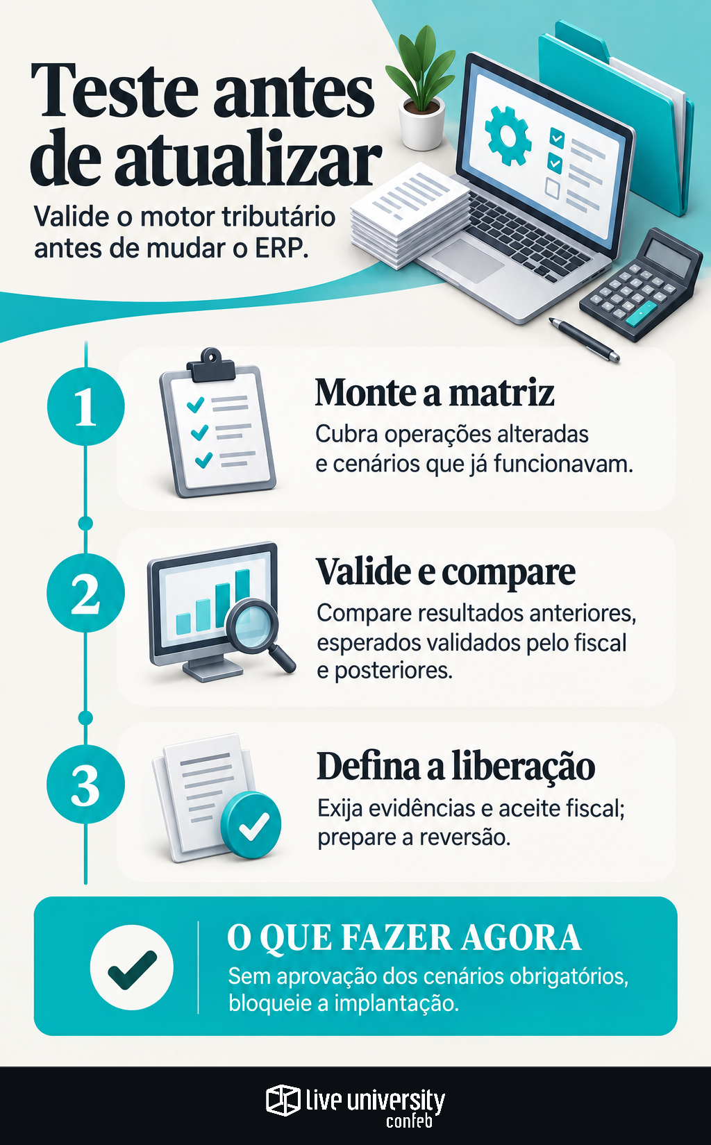 Infográfico: Teste o motor tributário sem levar novos erros ao ERP
