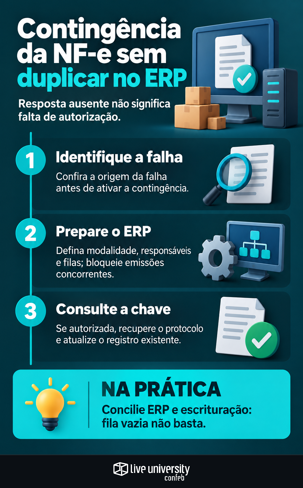 Infográfico: Prepare a contingência da NF-e sem duplicar notas no ERP