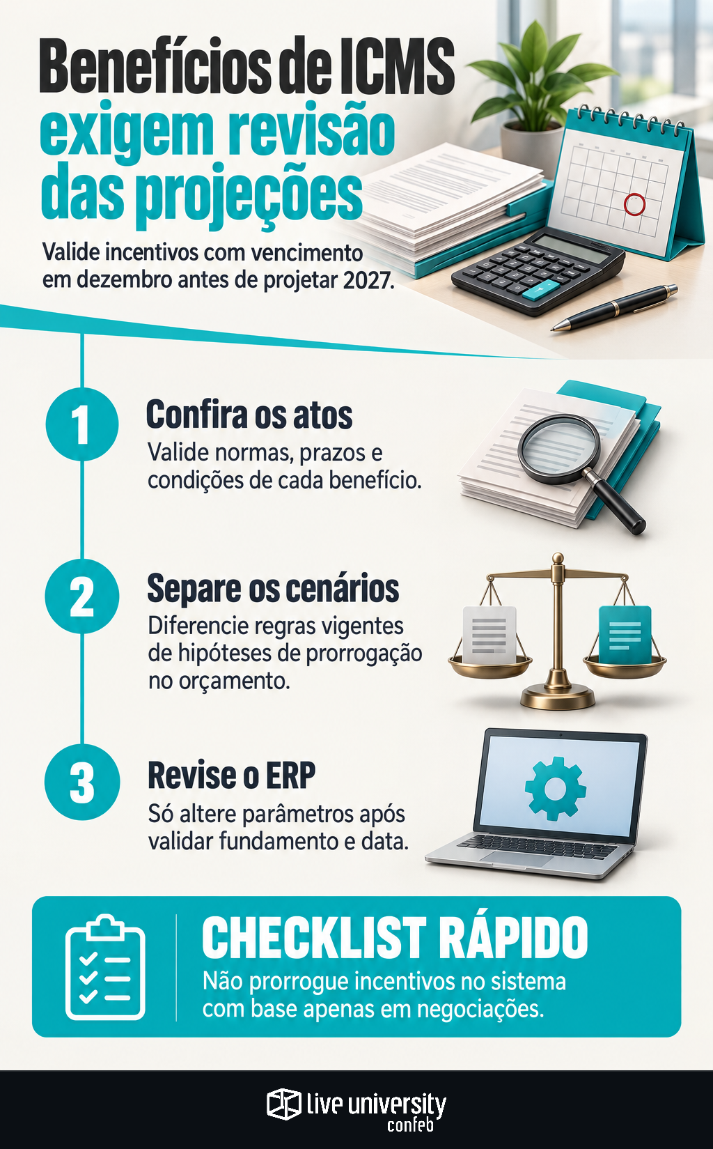 Infográfico: Benefícios de ICMS em dezembro exigem revisão das projeções