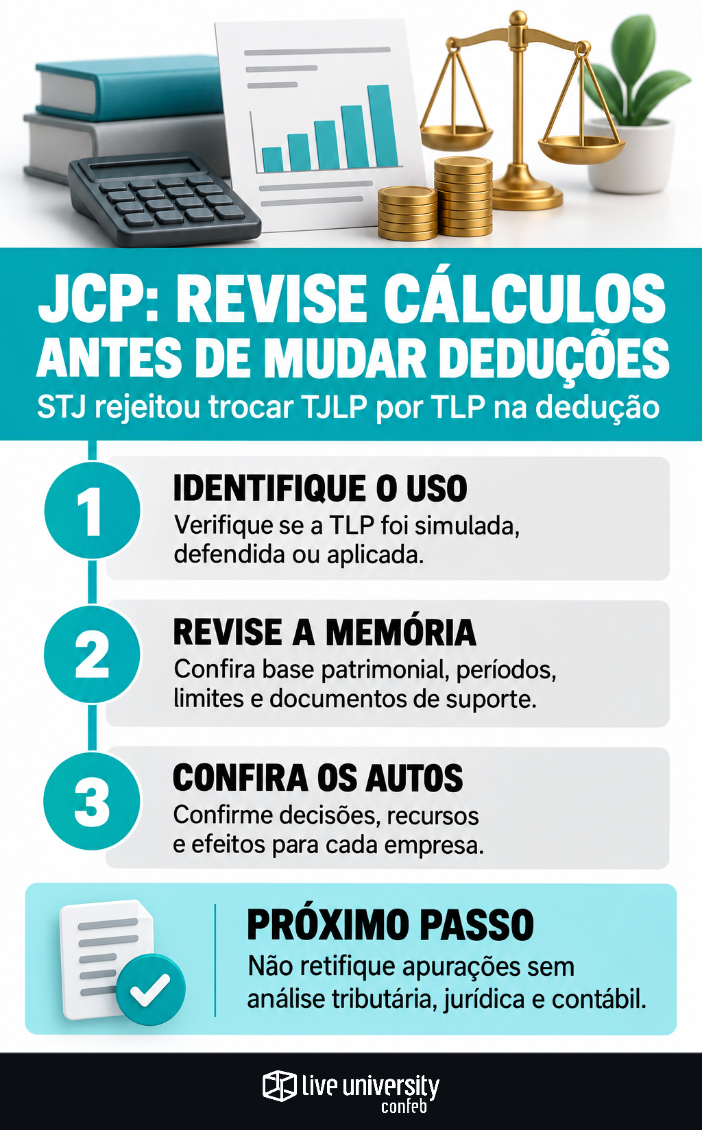 Infográfico: JCP com TJLP exige revisar cálculos antes de mudar a dedução