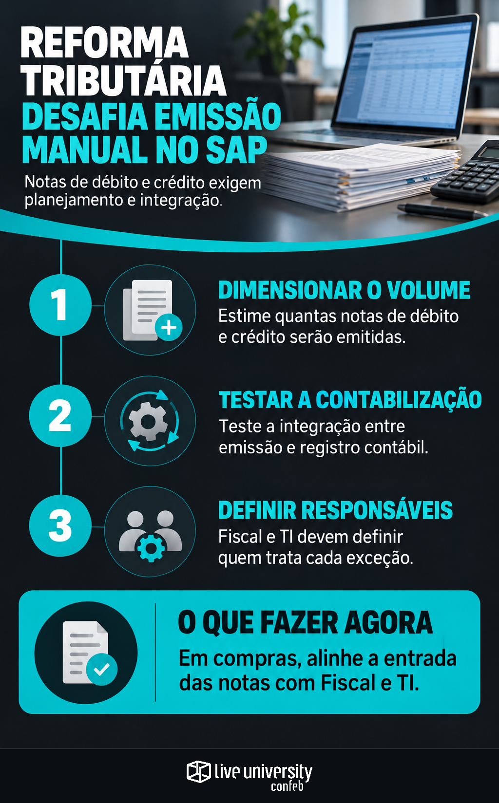 Infográfico: Reforma tributária no SAP expõe limite da emissão manual