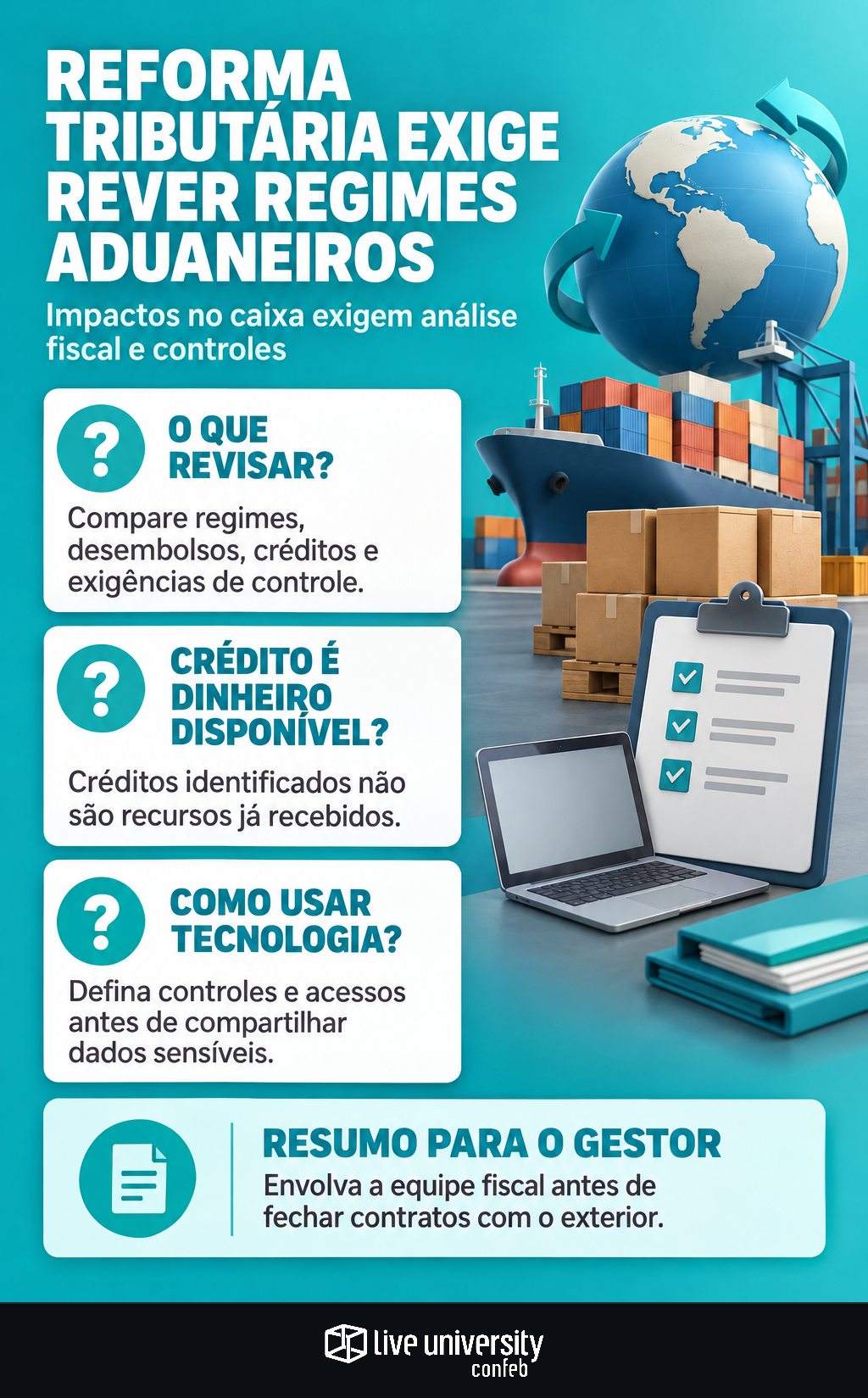 Infográfico: Reforma tributária no comércio exterior exige rever regimes